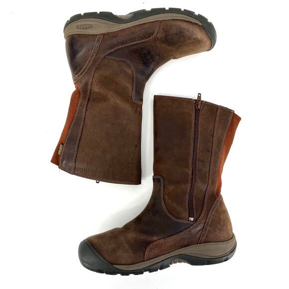 Keen  Women's Brown Leather Presidio II Waterproof Mid Calf Boots EU37/US6.5 - Picture 6 of 8
